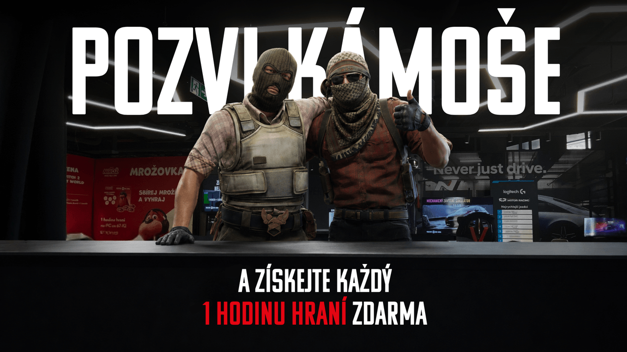 Pozvi kámoše do Areny a hrajte oba 1 hodinu zdarma